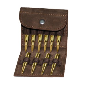 HUETTER Skórzane etui ładownica na amunicję kulową welur nr 086